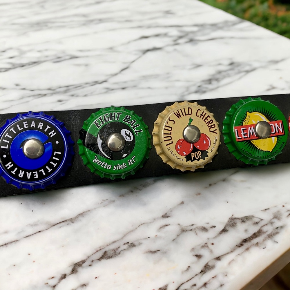 SOLD VTG 90s Little Earth Bottle Cap Waist Belt 🔥🦠👽 - Picture 8 of 14